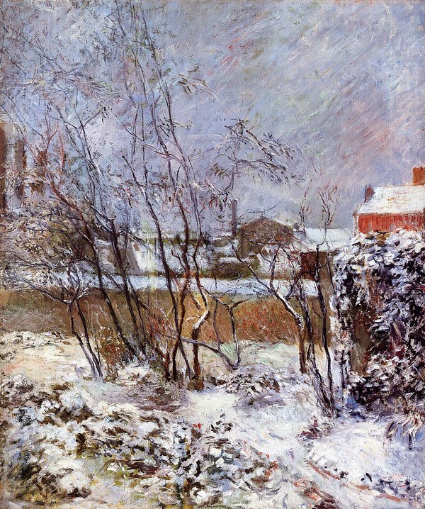 Snow, Rue Carcel - Paul Gauguin Painting